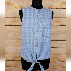 PrAna Sunrise Peak Top Blazer Denim Blue Size Medium